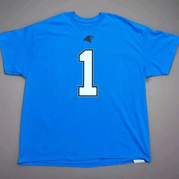 Carolina Panthers Shirt Adult 2X Large Cam Newton Blue Football NFL Men NWOT - Picture 1 of 4